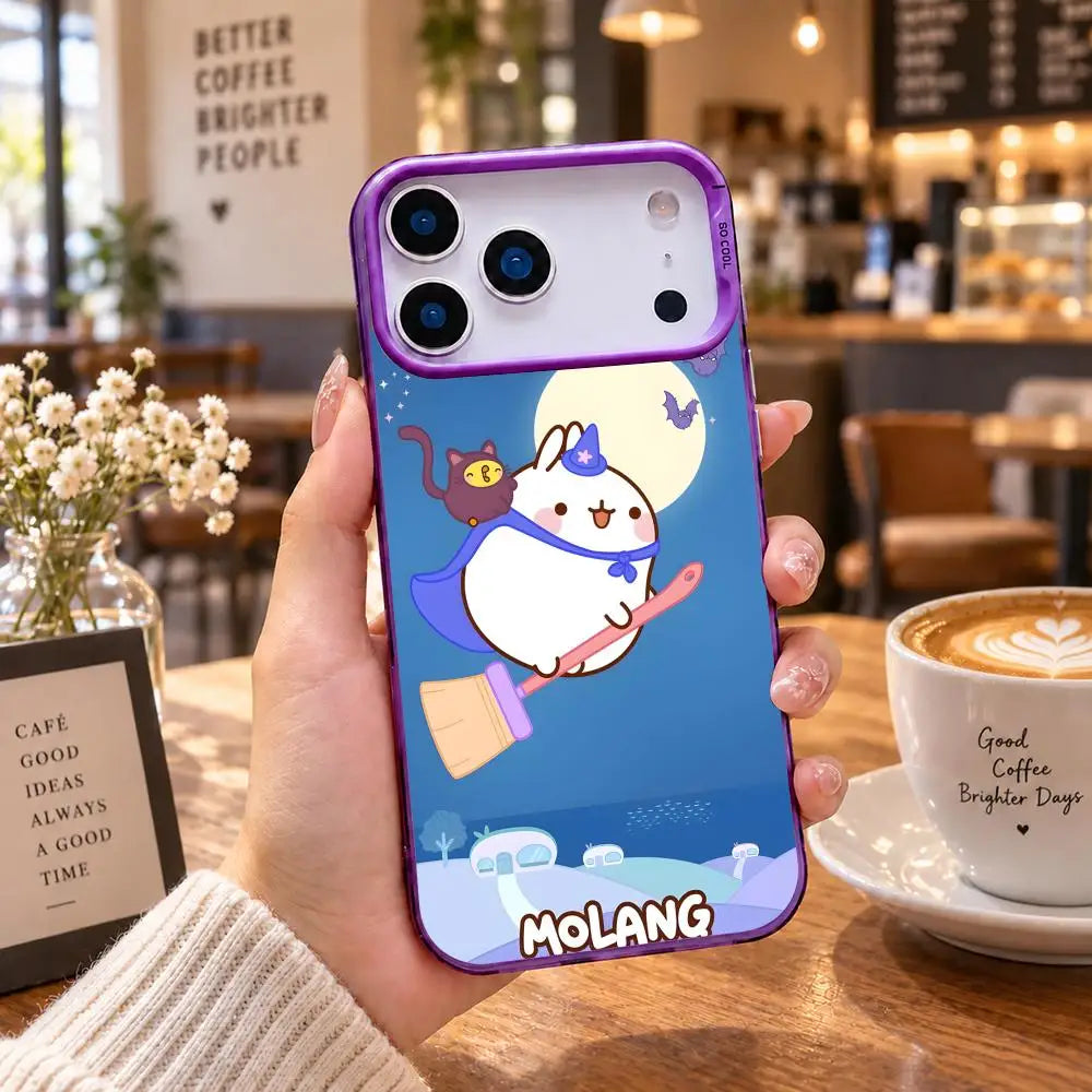 Coque iPhone Molang – Cadre coloré, protection caméra – vue 34 | BubuKawaii