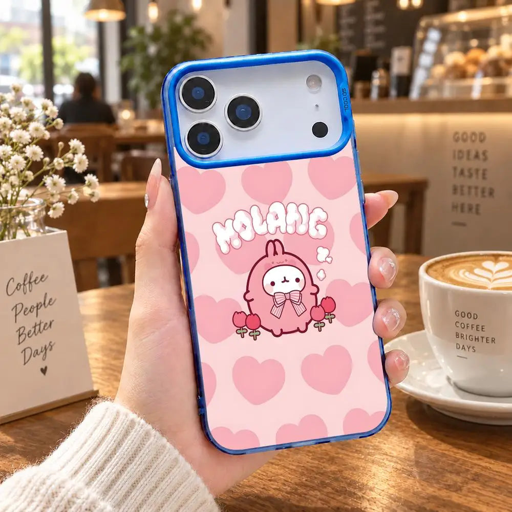 Coque iPhone Molang – Cadre coloré, protection caméra – vue 35 | BubuKawaii