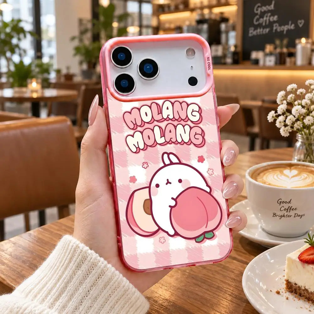 Coque iPhone Molang – Cadre coloré, protection caméra – vue 37 | BubuKawaii
