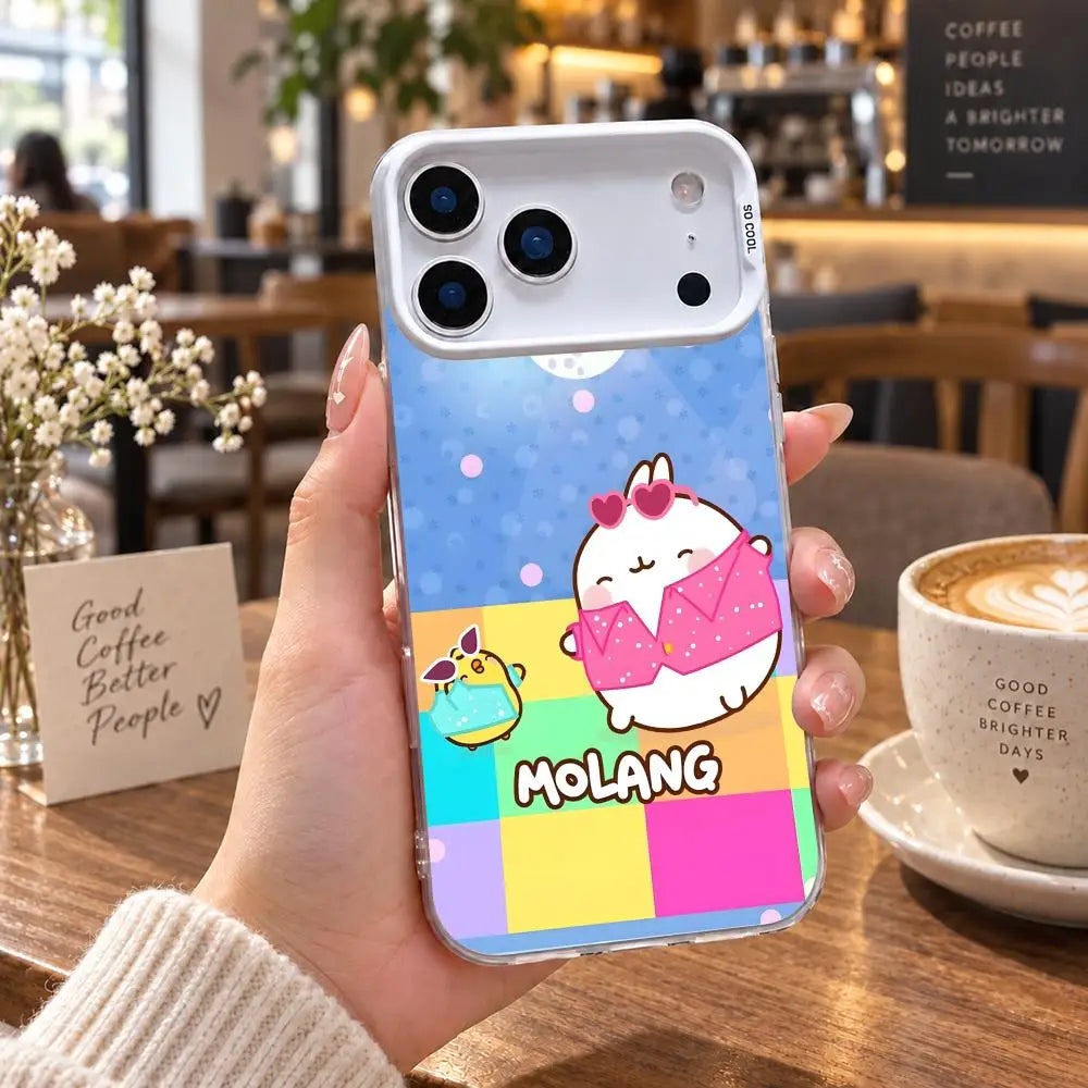 Coque iPhone Molang – Cadre coloré, protection caméra – vue 42 | BubuKawaii