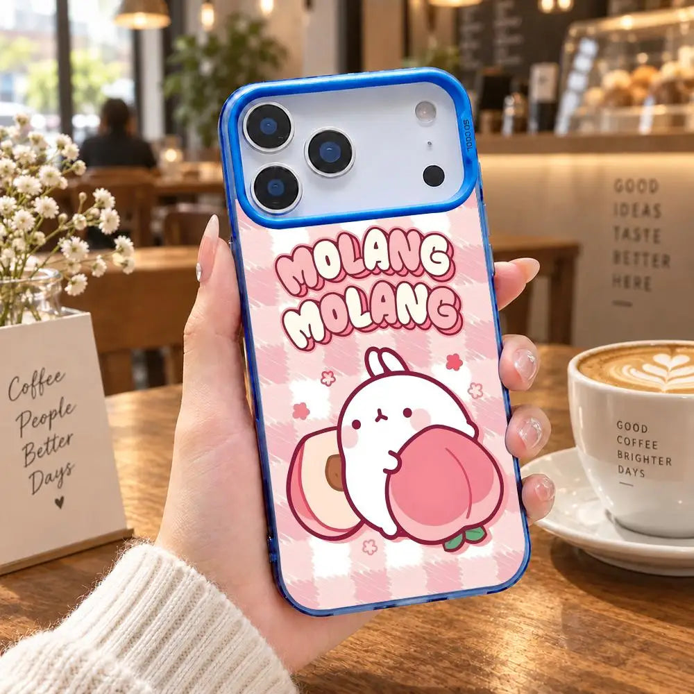 Coque iPhone Molang – Cadre coloré, protection caméra – vue 43 | BubuKawaii