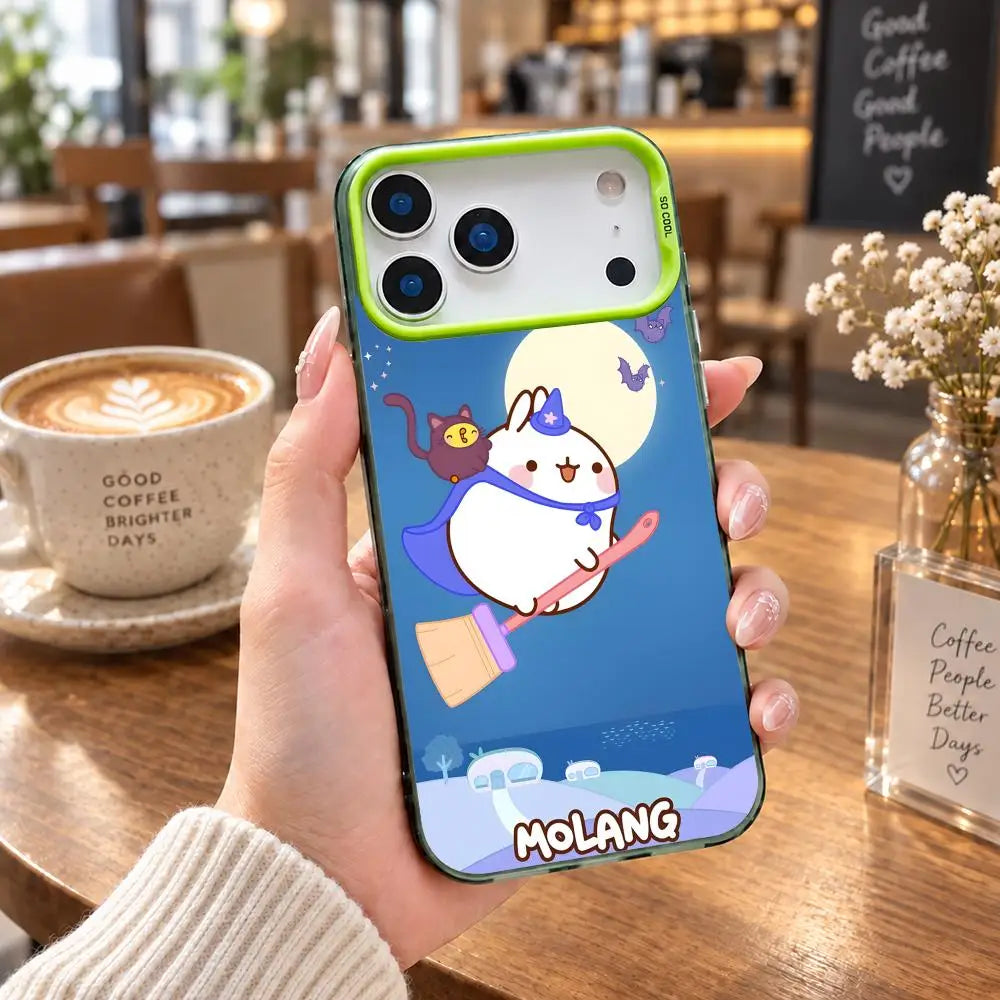 Coque iPhone Molang – Cadre coloré, protection caméra – vue 47 | BubuKawaii