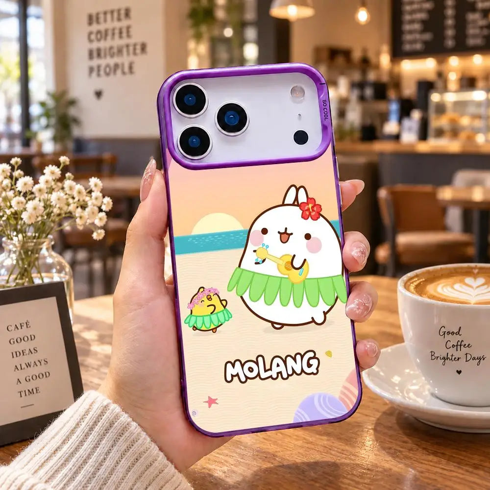 Coque iPhone Molang – Cadre coloré, protection caméra – vue 7 | BubuKawaii