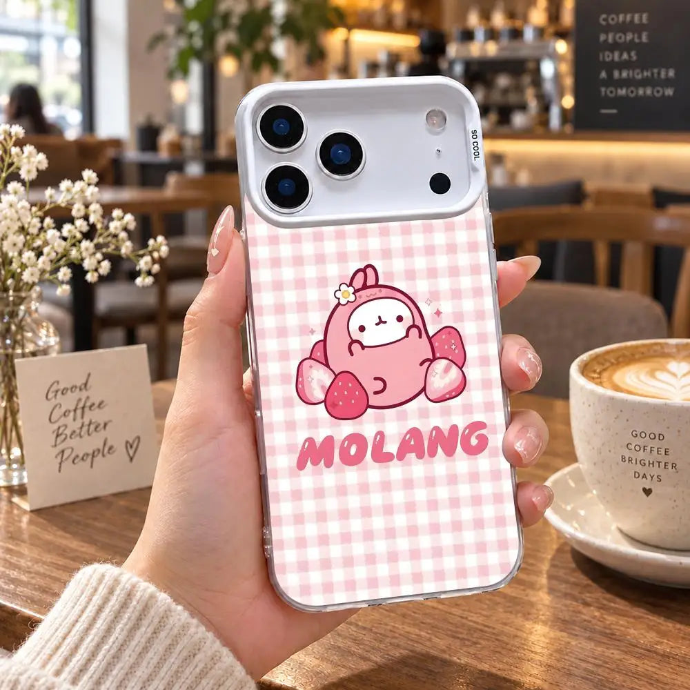 Coque iPhone Molang – Cadre coloré, protection caméra – vue 8 | BubuKawaii