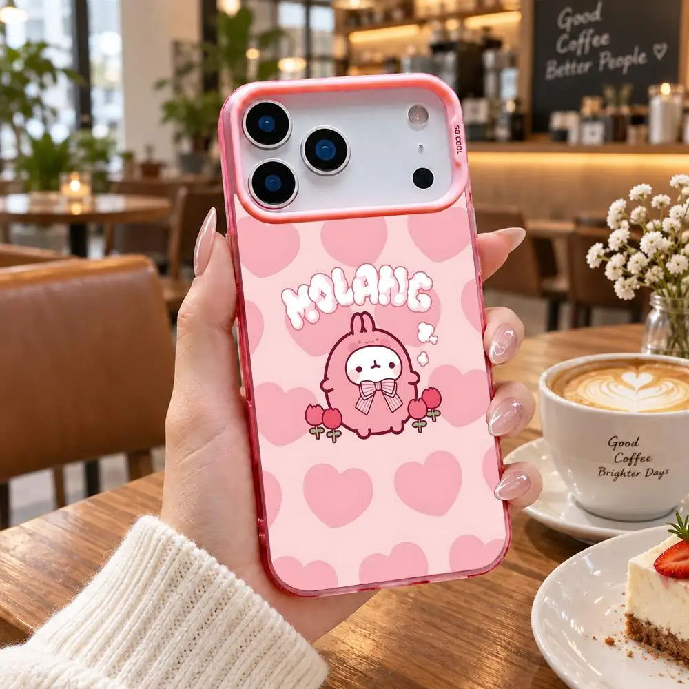 Coque iPhone Molang – Cadre coloré, protection caméra – vue 9 | BubuKawaii