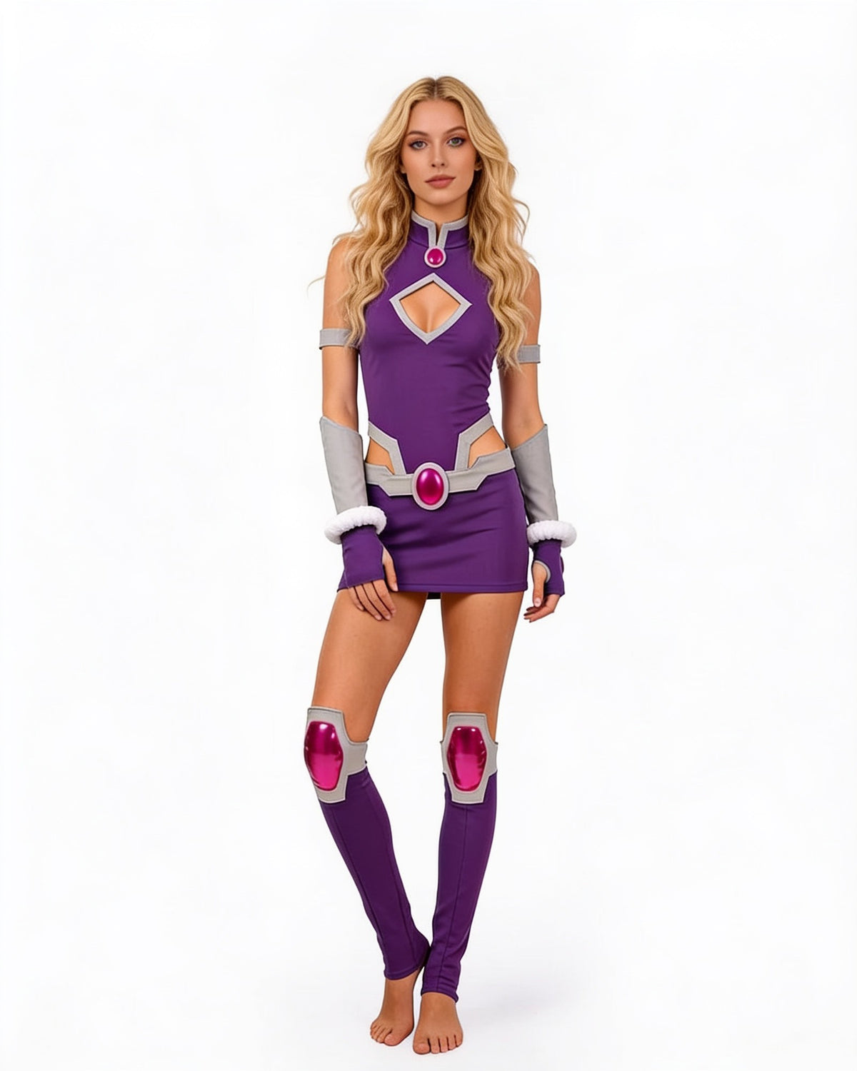 Costume Starfire – Robe violette de scène – porté