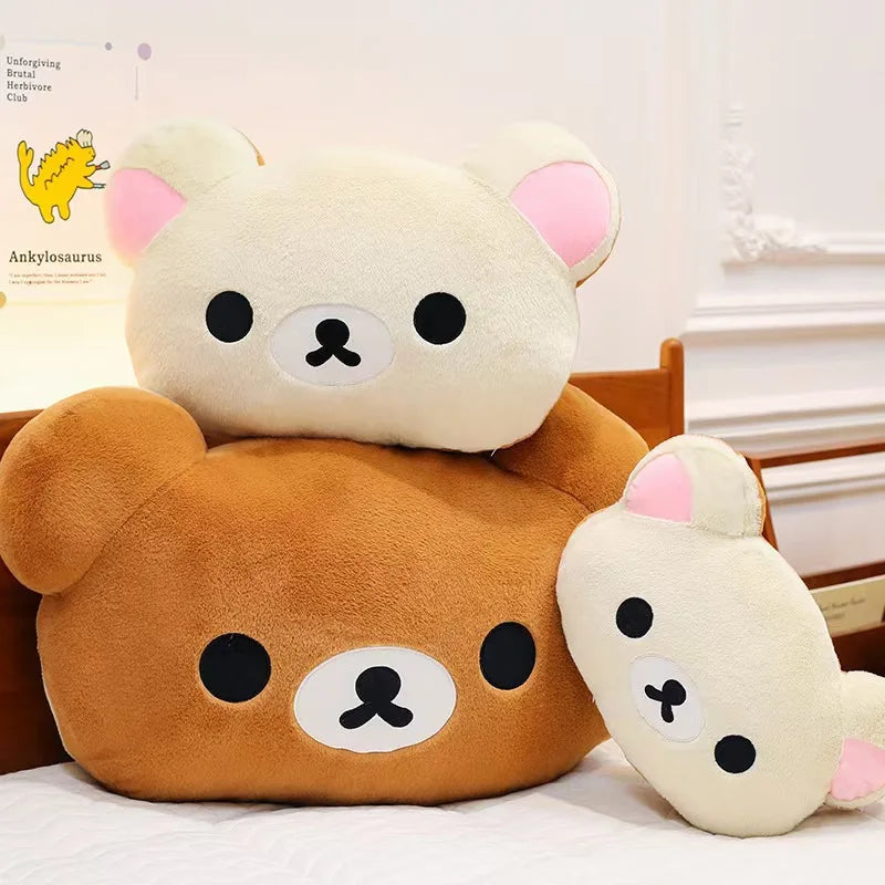 Coussin peluche Rilakkuma – Tête d'ours 40 cm – vue 2 | BubuKawaii