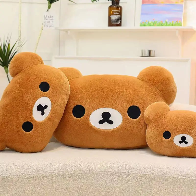 Coussin peluche Rilakkuma – Tête d'ours 40 cm – vue 3 | BubuKawaii