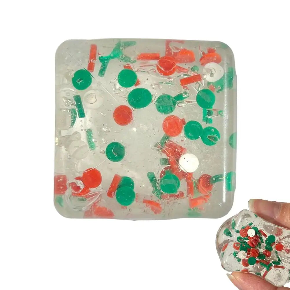Cubes squishy transparents – Flocons de Noël | BubuKawaii