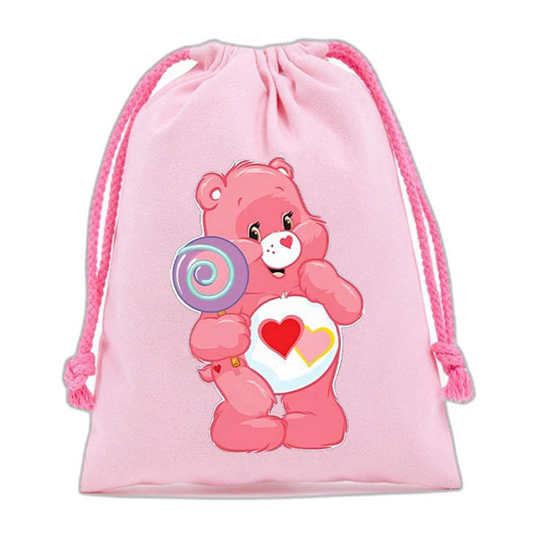Packshot – pochette à cordon Bisounours (Care Bears) rose