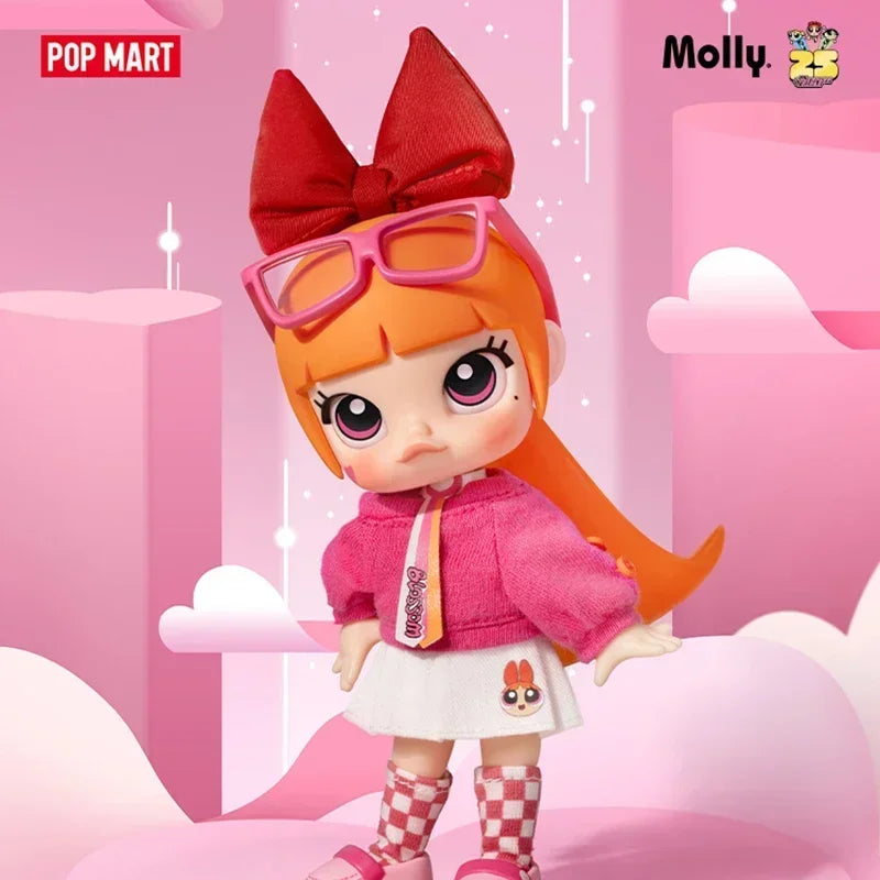POP MART MOLLY x The Powerpuff Girls Series Action Figure BJD Toy Anime Action Figure Guess… – BLOSSOM – vue 11 | BubuKawaii