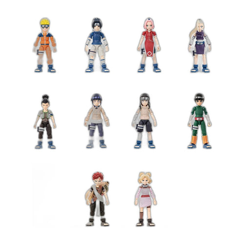 Packshot – les 10 figurines articulées de la série Naruto Chunin Exam Arc