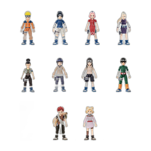 Packshot – les 10 figurines articulées de la série Naruto Chunin Exam Arc