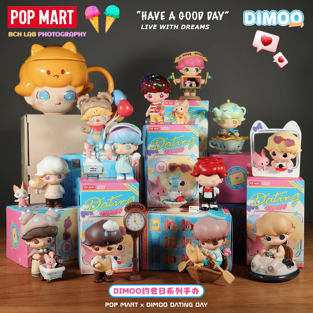 POP MART DIMOO Dating Series Blind Random Box Toys Mystery Box Mistery Caixa Action Figure Surpresa Cute Model… | BubuKawaii
