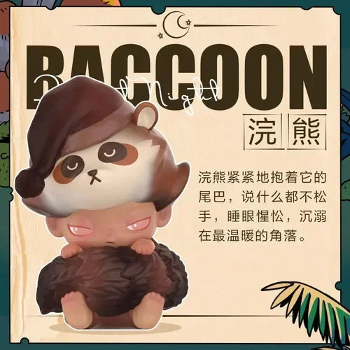 POP MART Dimoo Forest Night Series Blind Box Mystery Box Guess Bag Toys Doll Cute Anime… – Raccoon – vue 19 | BubuKawaii