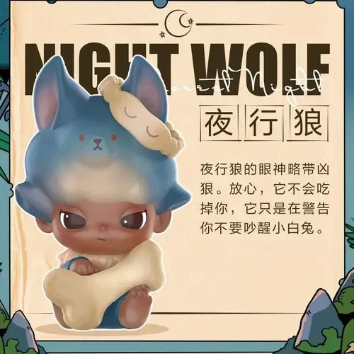 POP MART Dimoo Forest Night Series Blind Box Mystery Box Guess Bag Toys Doll Cute… – Nocturnal wolf – vue 20 | BubuKawaii