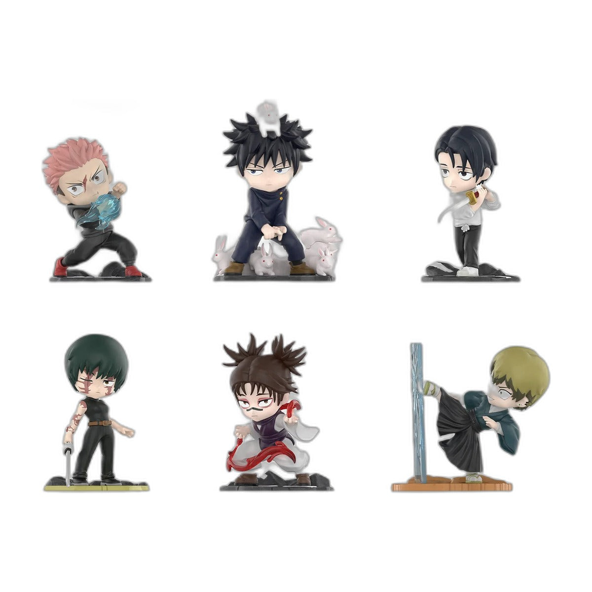 Packshot – les 6 personnages de la série Jujutsu Kaisen The Culling Game