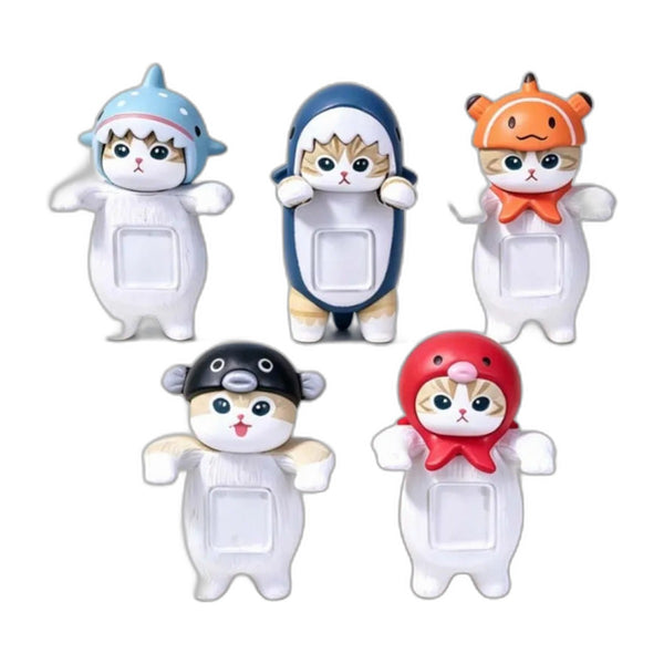 Packshot – figurines Mofusand Hippers Marine Life, 5 chats déguisés