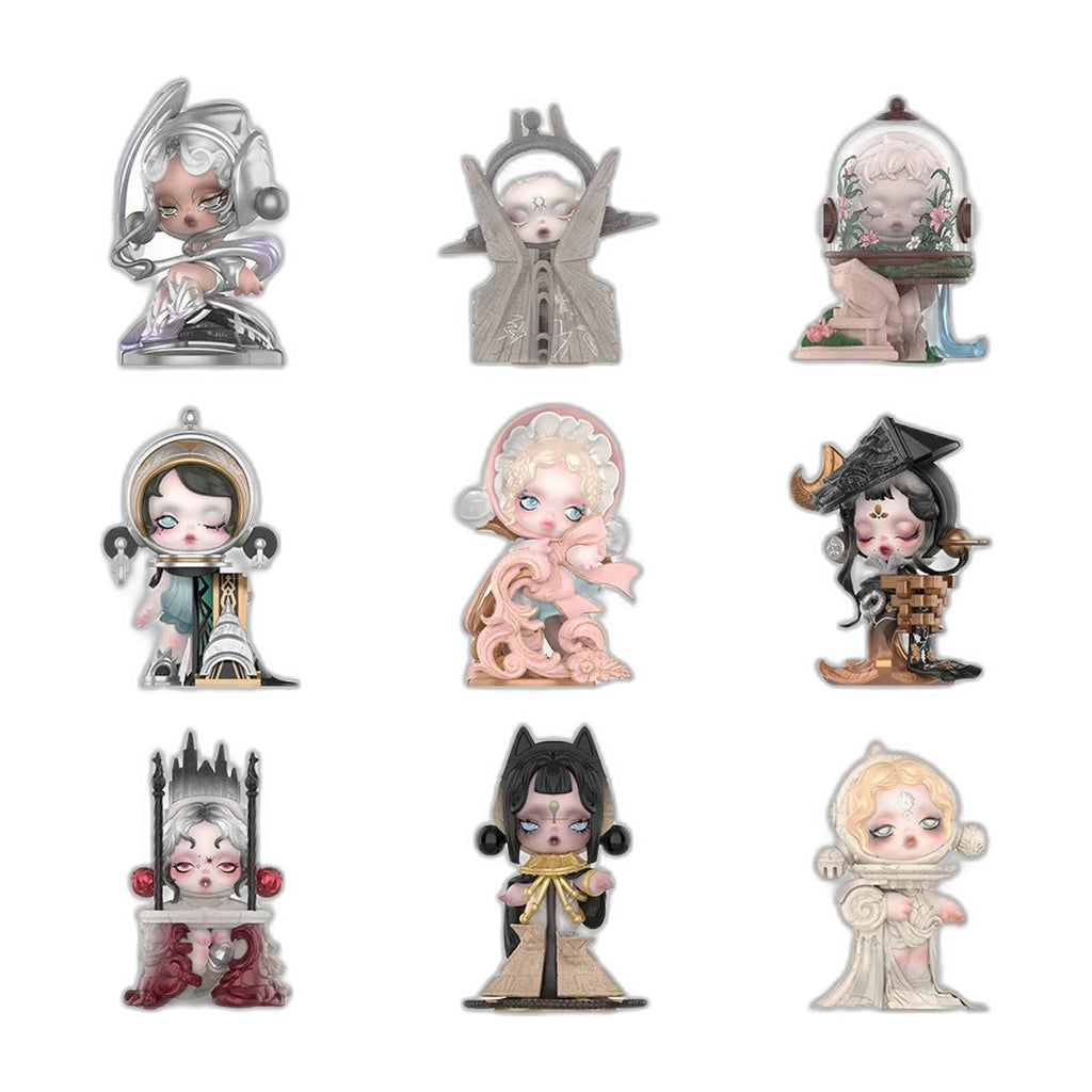 Packshot – les 9 personnages de la série Skullpanda Where Time Dwells