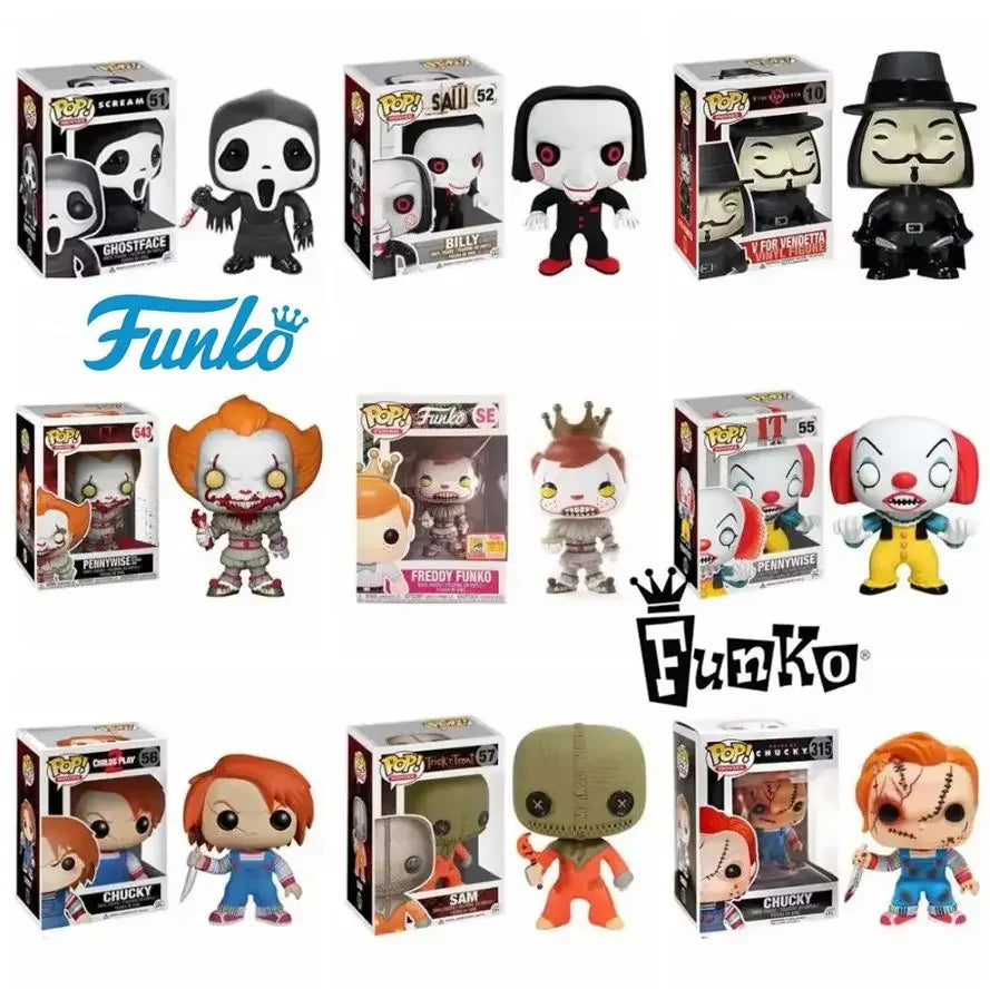 Funko Pop Horror Series Vinyl Figures Pennywise Ghostface Chucky V For Vendetta Sam Trick Or Treat Movie… | BubuKawaii