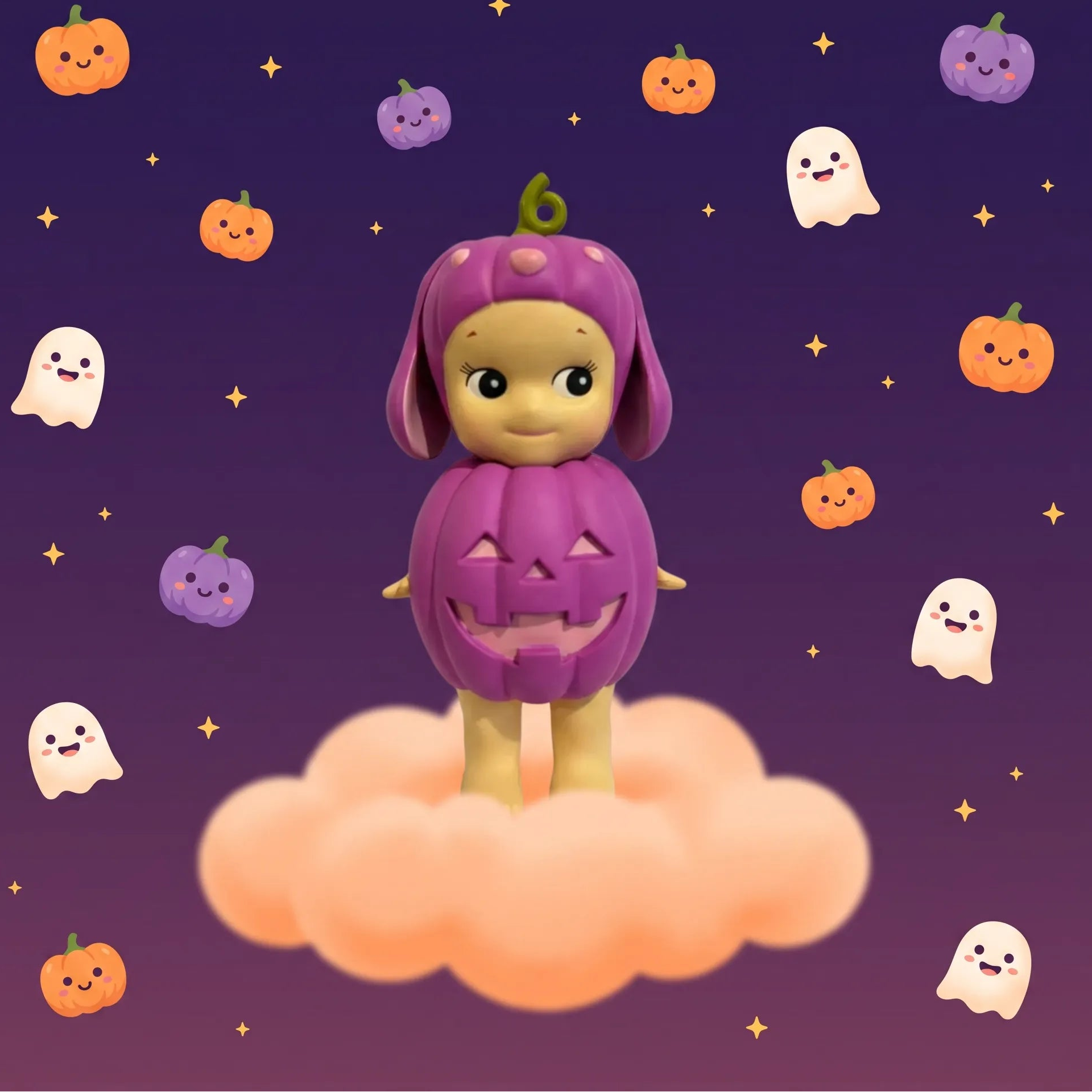 Sonny Angel – Pumpkin Patch Halloween 2025 – Blind Box Figurine Mini – vue 2 | BubuKawaii