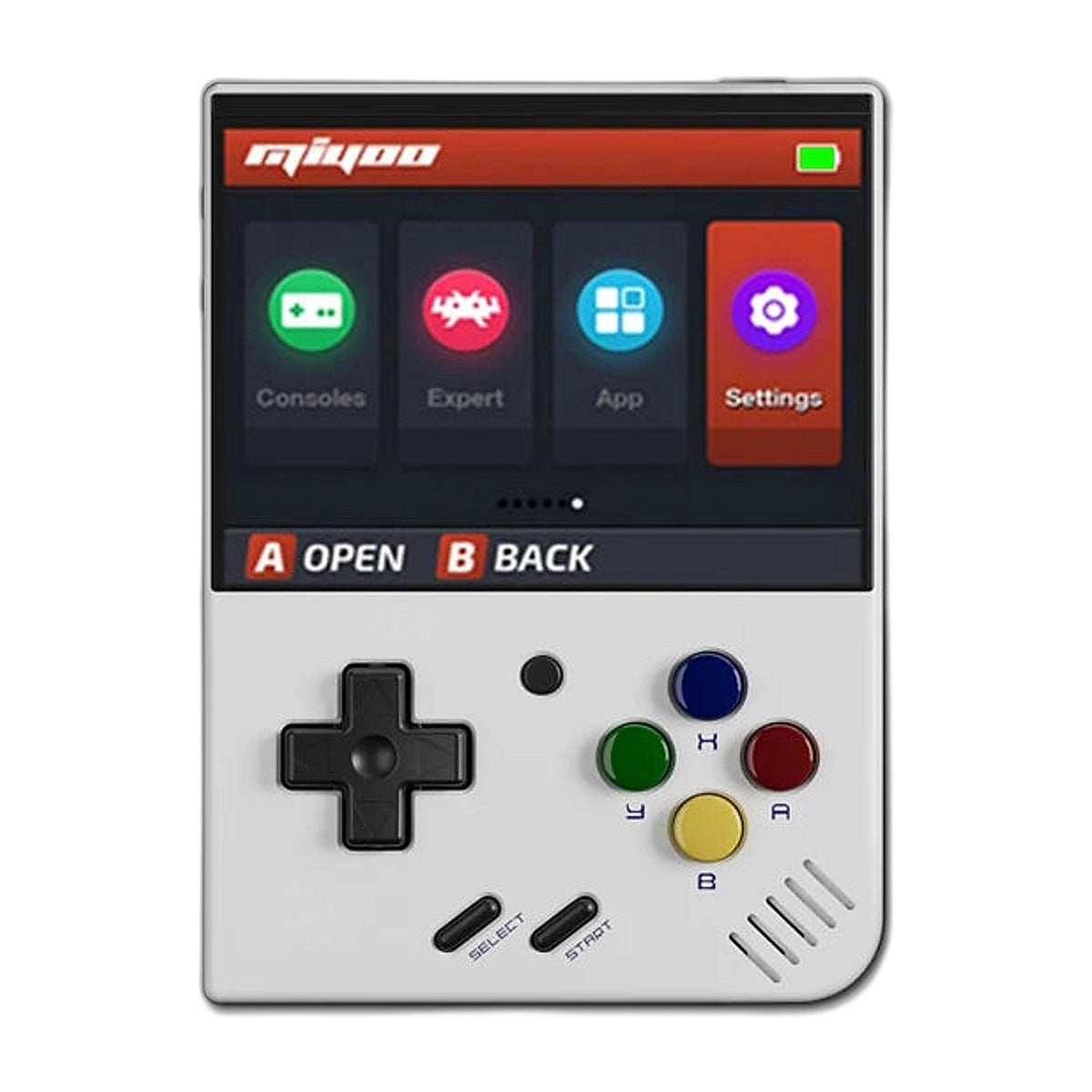 Packshot – console Miyoo Mini Plus blanche