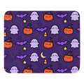 Tapis de souris Halloween Kawaii – Motif citrouilles & fantômes