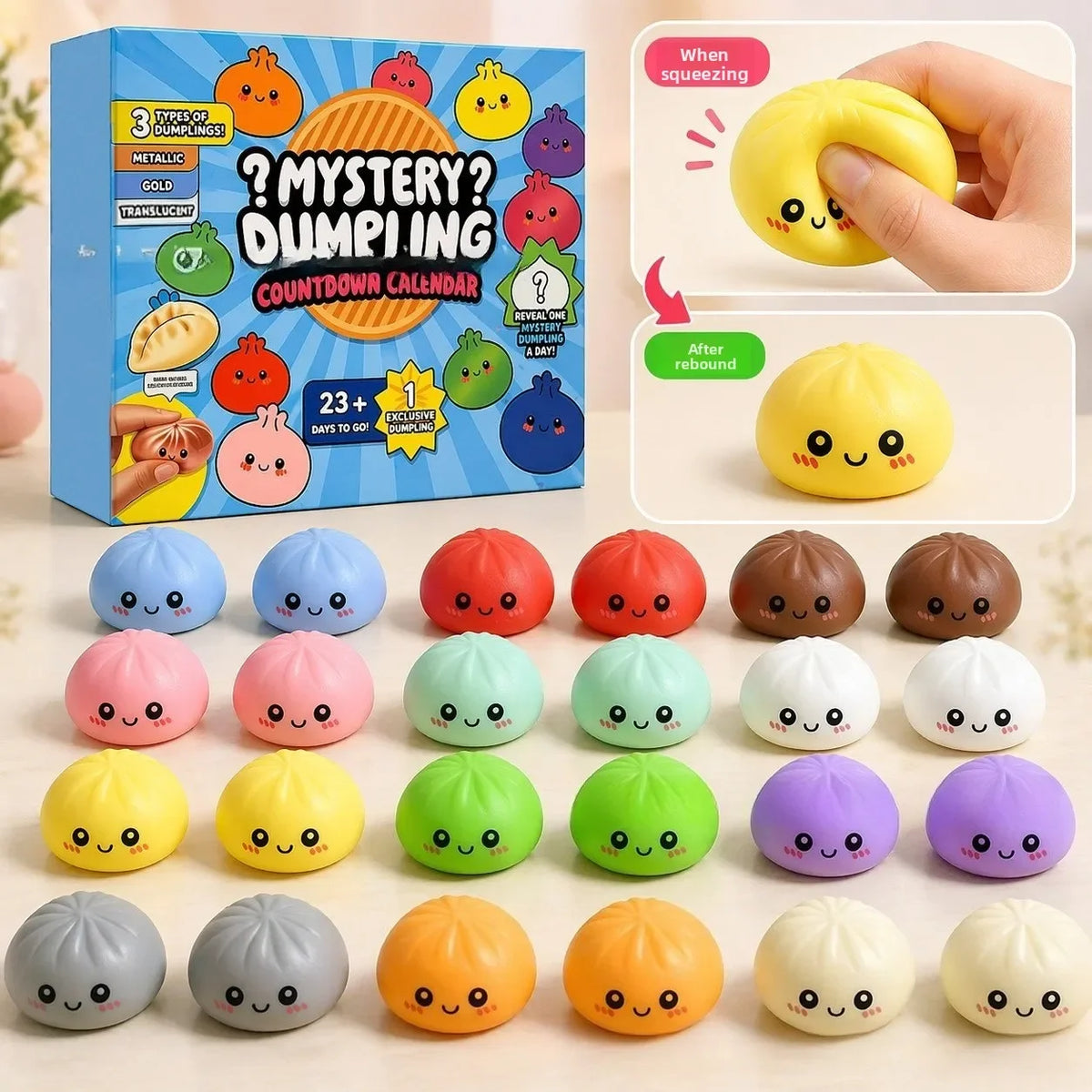 Nee Doh – Squishies surprise et calendriers – vue 7 | BubuKawaii