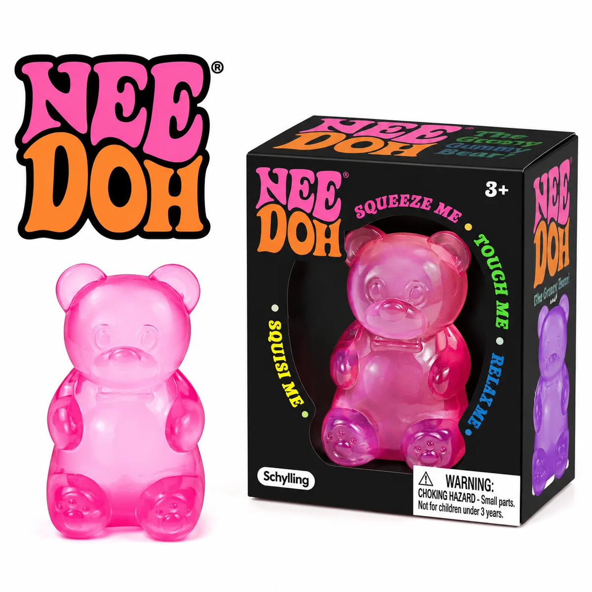 Ours gommeux NeeDoh – Jouet anti-stress, 4 coloris | BubuKawaii