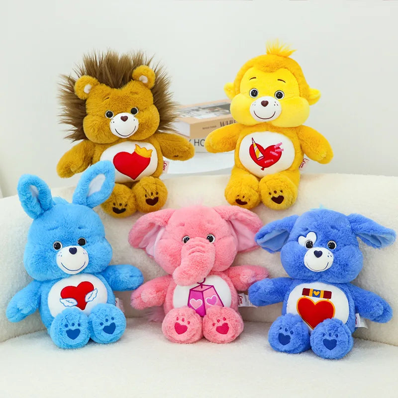 Peluche animaux style Bisounours 33 cm – Cœur brodé – vue 2 | BubuKawaii