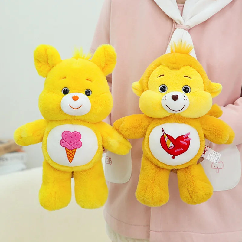 Peluche animaux style Bisounours 33 cm – Cœur brodé – vue 3 | BubuKawaii