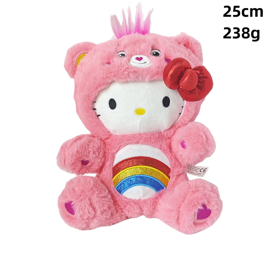 Peluche Bisounours 30 cm – Ventre arc-en-ciel – vue 14 | BubuKawaii