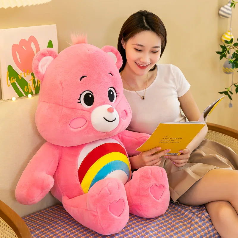 Peluche Bisounours 30 cm – Ventre arc-en-ciel – vue 2 | BubuKawaii