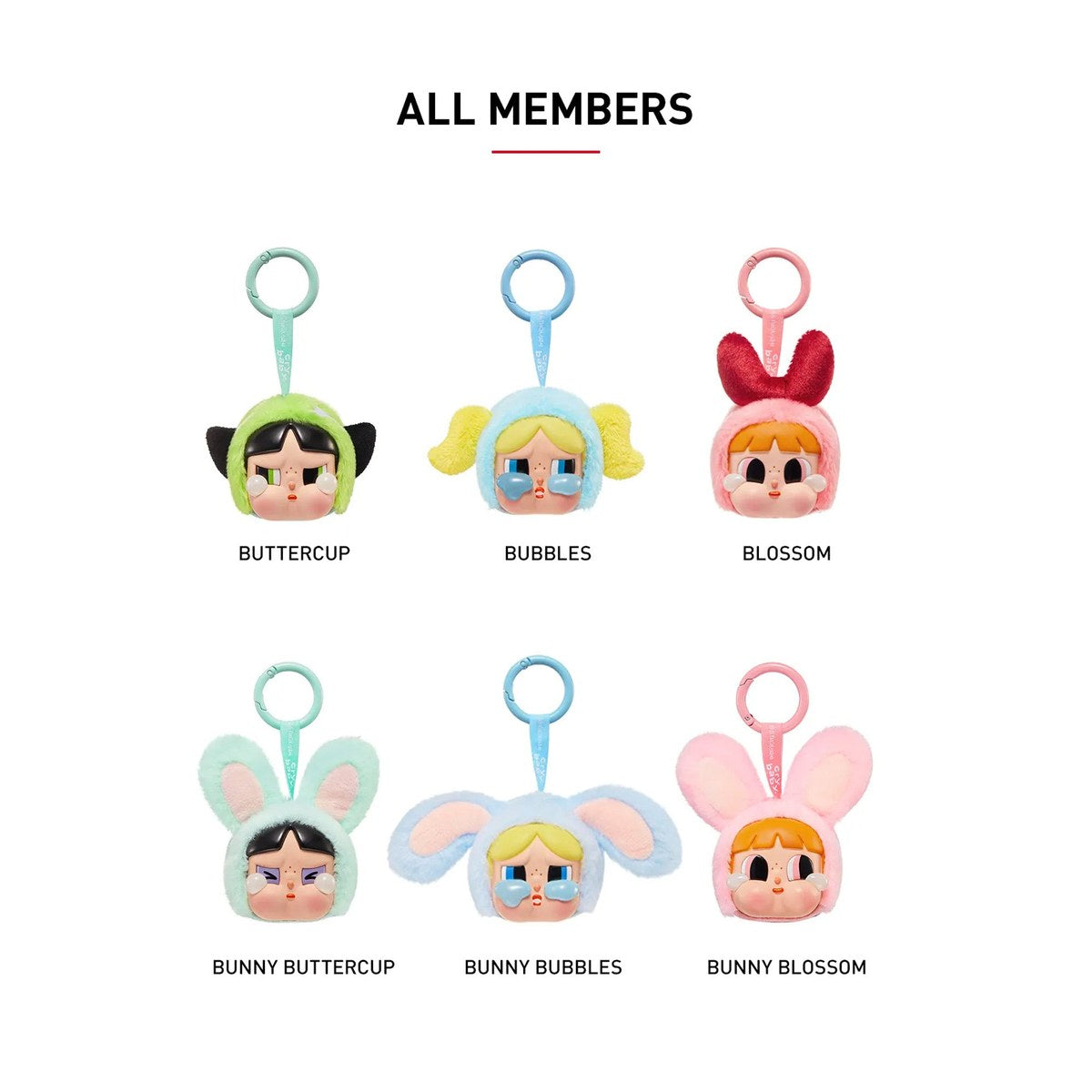 Pendentif peluche Crybaby × Les Supers Nanas – les modèles de la série