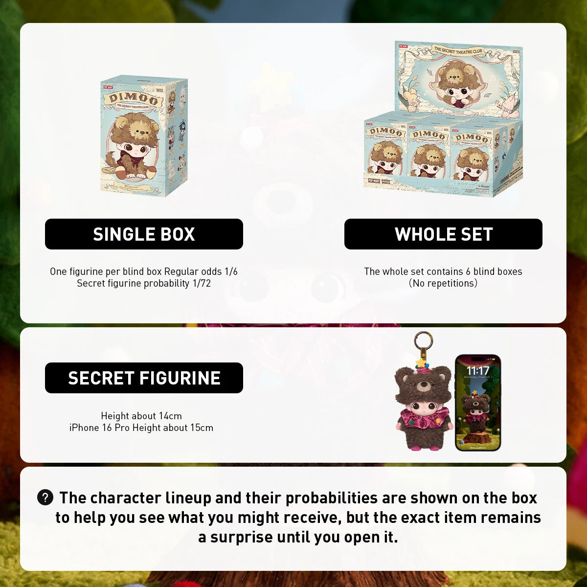 【EU EXCLD】POP MART DIMOO The Secret Theatre Club Series-Vinyl Plush Pendant Blind Box 1/6PCS… – vue 4 | BubuKawaii