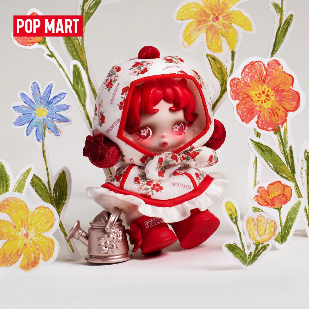 Pendentif peluche – Skullpanda Amid Flowers – vue 2 | BubuKawaii