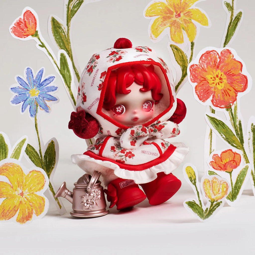 Pendentif peluche – Skullpanda Amid Flowers – vue 4 | BubuKawaii
