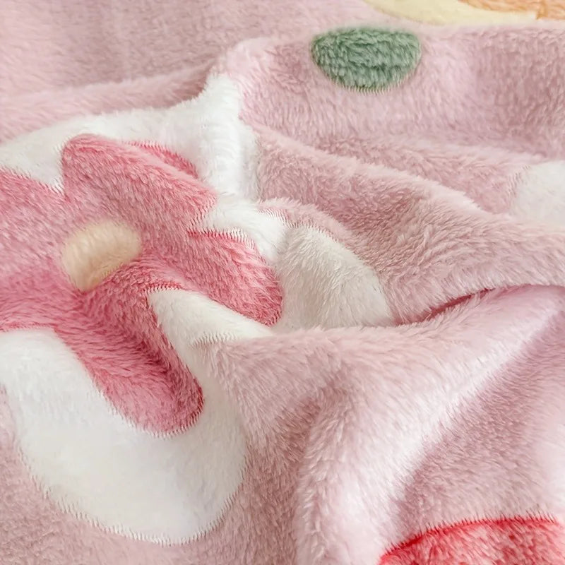 Plaid flanelle fraises et fleurs – 6 motifs, 5 tailles – vue 3 | BubuKawaii
