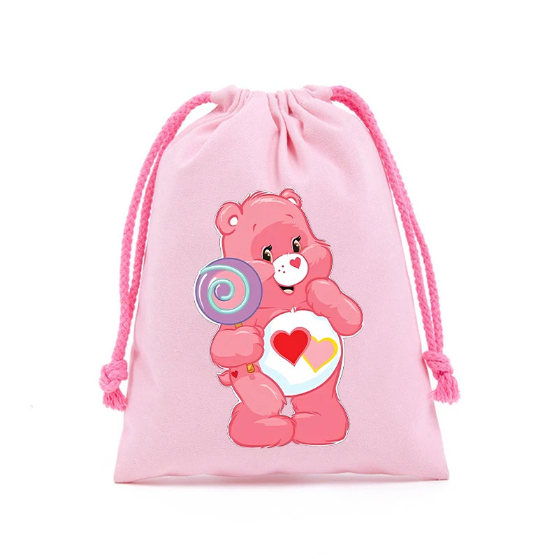 Pochette à cordon en toile – Bisounours, 3 tailles – vue 3 | BubuKawaii
