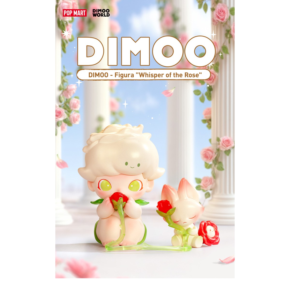 POP MART Dimoo Hanging Card — Whisper of Rose - photo officielle POP MART