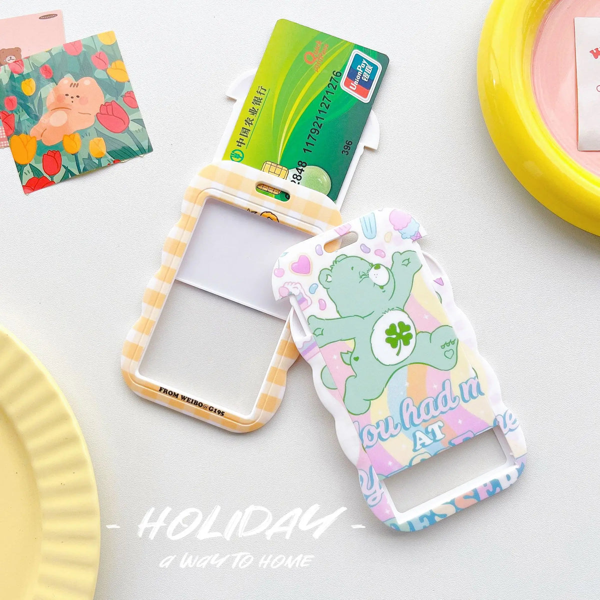 Porte-carte à tour de cou – Bisounours – vue 3 | BubuKawaii