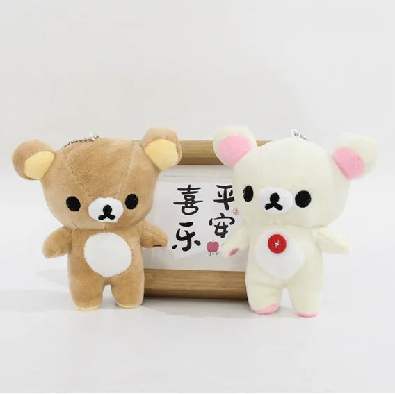 Porte-clés peluche Rilakkuma et Korilakkuma – 12 cm – vue 2 | BubuKawaii