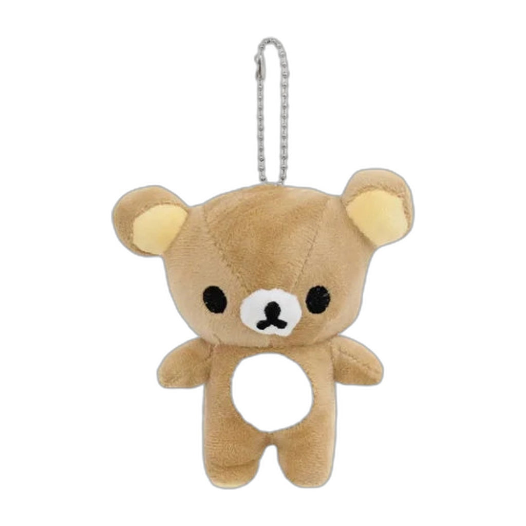Packshot – porte-clés peluche Rilakkuma brun avec chaînette