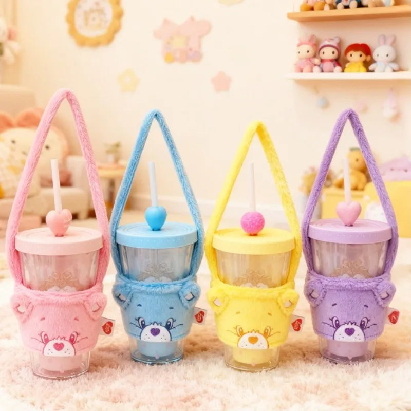 Porte-gobelet en peluche à bandoulière – Bisounours – vue 2 | BubuKawaii