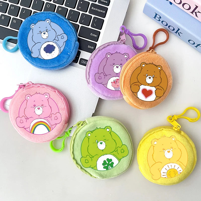 Porte-monnaie rond en peluche – Bisounours – vue 2 | BubuKawaii