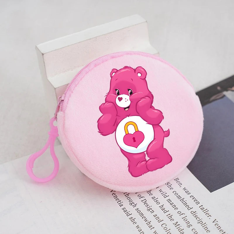 Porte-monnaie rond en peluche – Bisounours – vue 6 | BubuKawaii