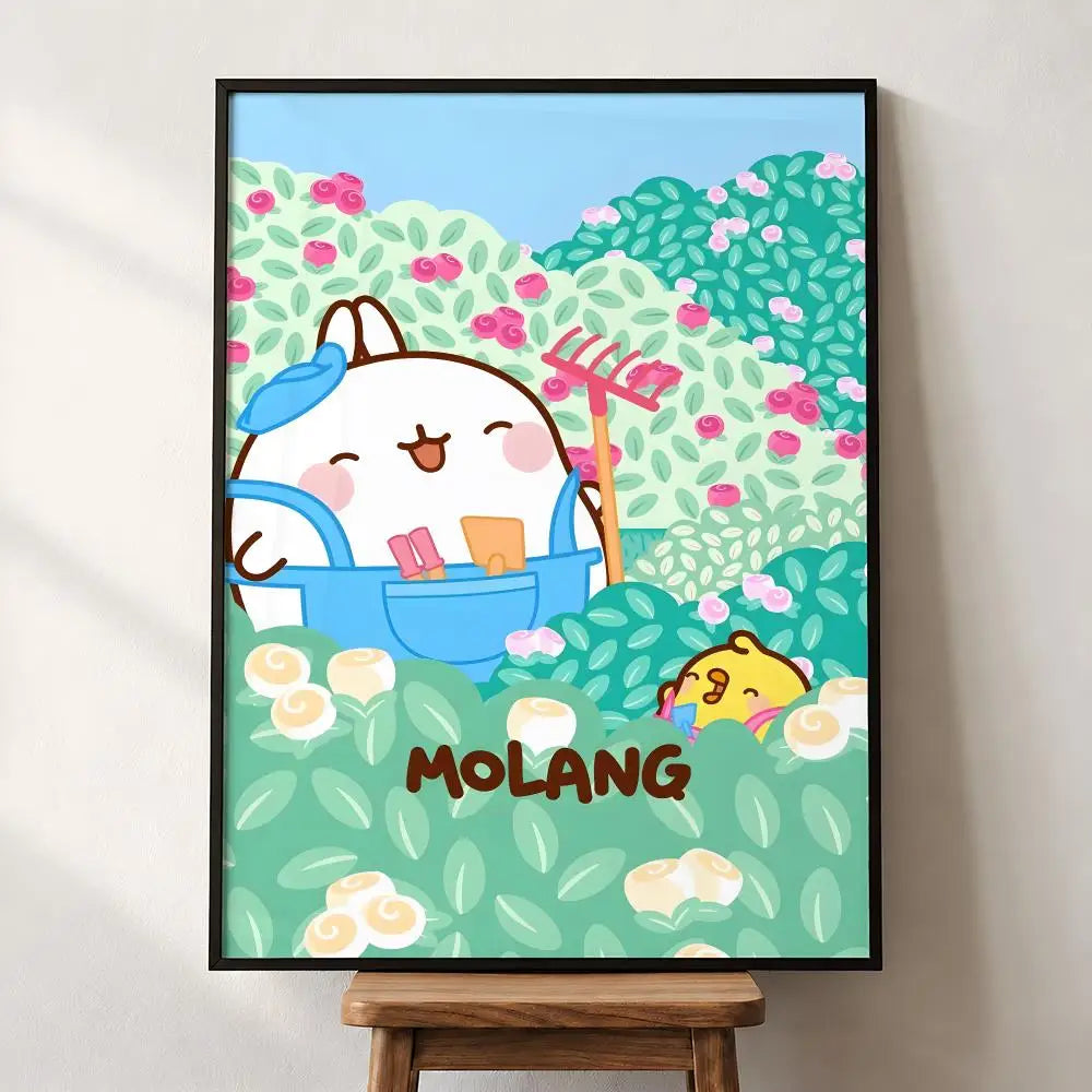 Poster mural Molang – Autocollant PP, 5 formats – vue 10 | BubuKawaii