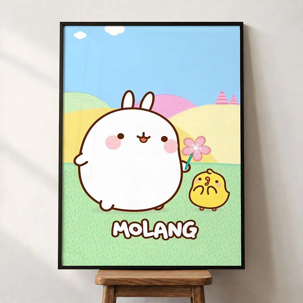 Poster mural Molang – Autocollant PP, 5 formats – vue 16 | BubuKawaii