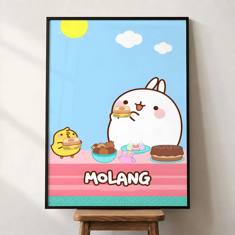 Poster mural Molang – Autocollant PP, 5 formats – vue 18 | BubuKawaii