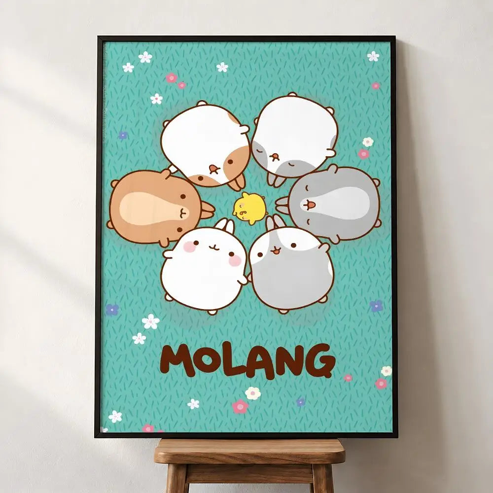 Poster mural Molang – Autocollant PP, 5 formats – vue 21 | BubuKawaii